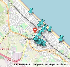 Mappa Viale Massaua, 47838 Riccione RN, Italia (0.73563)