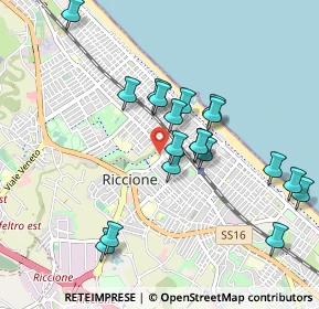 Mappa Viale Massaua, 47838 Riccione RN, Italia (0.92211)