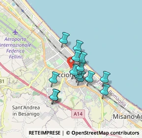 Mappa Viale Massaua, 47838 Riccione RN, Italia (1.25571)