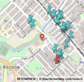 Mappa Viale Massaua, 47838 Riccione RN, Italia (0.279)