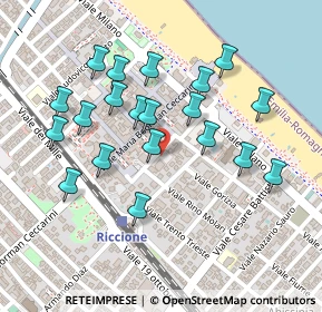 Mappa Viale Filippo Corridoni, 47838 Riccione RN, Italia (0.231)