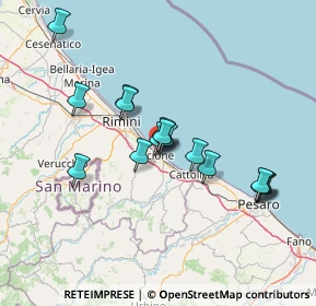 Mappa Viale Filippo Corridoni, 47838 Riccione RN, Italia (12.74625)