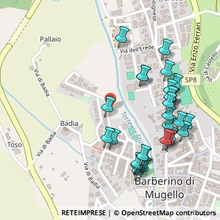 Mappa Via Ugo Foscolo, 50031 Barberino di Mugello FI, Italia (0.30172)