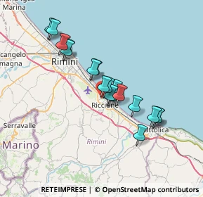 Mappa Viale Marmolada, 47838 Riccione RN, Italia (5.98167)