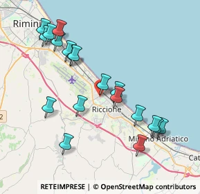 Mappa Viale Marmolada, 47838 Riccione RN, Italia (4.24263)