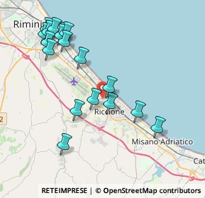 Mappa Viale Marmolada, 47838 Riccione RN, Italia (4.40056)