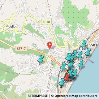 Mappa Via Tetti Rossi, 17021 Alassio SV, Italia (0.717)