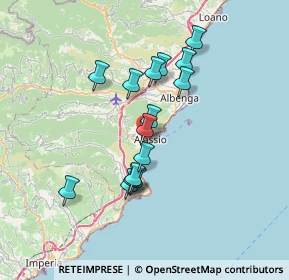 Mappa Via Michelangelo Buonarroti, 17021 Alassio SV, Italia (6.058)