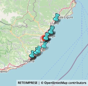 Mappa Via S. Giov. Battista, 17021 Alassio SV, Italia (9.15833)