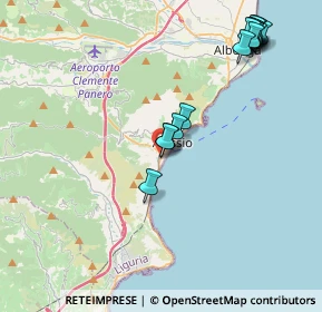 Mappa Via Paolo Ferreri, 17021 Alassio SV, Italia (4.65867)