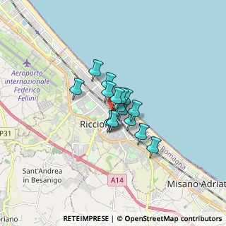 Mappa Viale dei Mille, 47838 Riccione RN, Italia (0.85438)