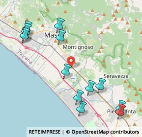 Mappa Via Renella, 54038 Montignoso MS, Italia (5.09692)
