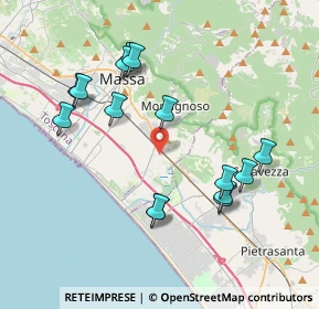 Mappa Via Renella, 54038 Montignoso MS, Italia (4.024)