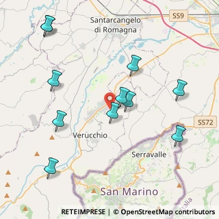 Mappa Via Valle, 47826 Verucchio RN, Italia (4.59909)