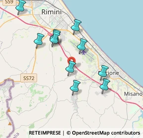 Mappa Via Barchi, 47924 Rimini RN, Italia (3.67636)