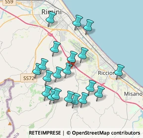 Mappa Via Barchi, 47924 Rimini RN, Italia (3.6365)