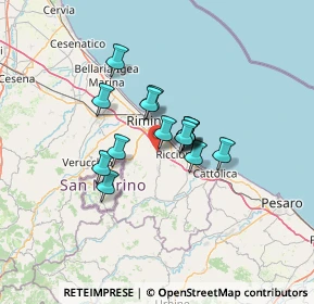 Mappa Via Barchi, 47924 Rimini RN, Italia (8.652)