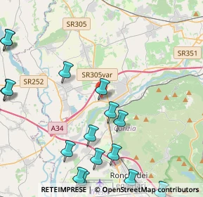 Mappa Via dell'Industria, 34072 Gradisca d'Isonzo GO, Italia (6.196)