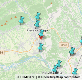 Mappa Via Monte Grappa, 31050 Pieve di Soligo TV, Italia (6.11133)