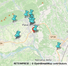 Mappa Via Monte Grappa, 31050 Pieve di Soligo TV, Italia (3.25083)