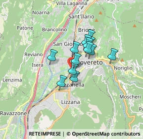 Mappa Via dell'Abetone, 38068 Rovereto TN, Italia (1.07846)