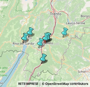 Mappa Via dell'Abetone, 38068 Rovereto TN, Italia (9.10231)