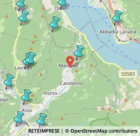 Mappa Via Parini Giuseppe, 22039 Valbrona CO, Italia (3.21308)