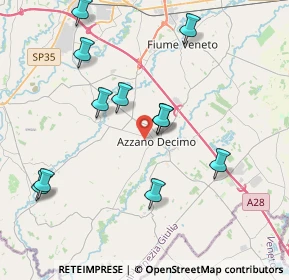 Mappa Via dei Fiori, 33082 Azzano Decimo PN, Italia (4.08909)