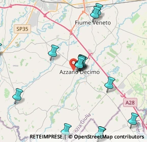 Mappa Via dei Fiori, 33082 Azzano Decimo PN, Italia (5.572)