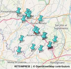 Mappa Via degli Olmi, 33082 Azzano Decimo PN, Italia (7.03889)