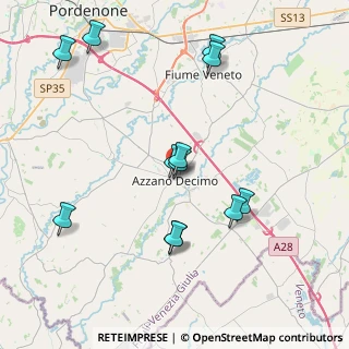 Mappa Via degli Olmi, 33082 Azzano Decimo PN, Italia (4.00167)