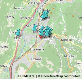 Mappa Via L. Leno Sinistro, 38068 Rovereto TN, Italia (1.06)