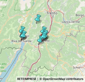 Mappa Via L. Leno Sinistro, 38068 Rovereto TN, Italia (7.86455)