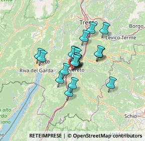 Mappa Via Lungo Leno Sinistro, 38068 Rovereto TN, Italia (8.2565)