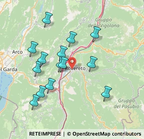 Mappa Via Lungo Leno Sinistro, 38068 Rovereto TN, Italia (7.03071)