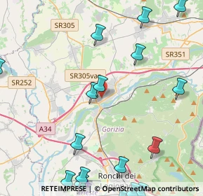 Mappa Via Giacomo Puccini, 34072 Gradisca d'Isonzo GO, Italia (6.2975)