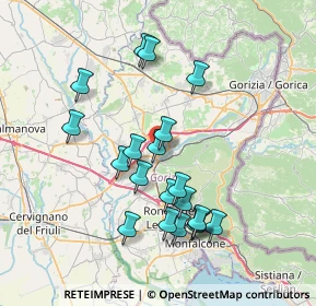 Mappa Via Giacomo Puccini, 34072 Gradisca d'Isonzo GO, Italia (6.9585)