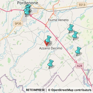 Mappa Viale Rimembranze, 33082 Azzano Decimo PN, Italia (5.89364)