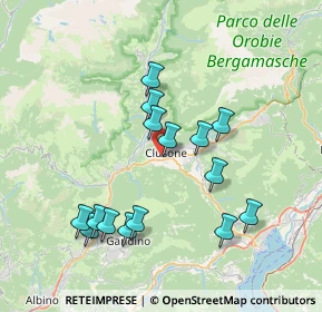 Mappa Via G. B. Moroni, 24023 Clusone BG, Italia (7.22933)