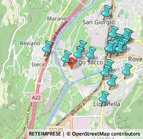 Mappa Via Della Moia, 38068 Rovereto TN, Italia (1.061)