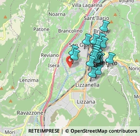 Mappa Piazza della Manifattura, 38086 Rovereto TN, Italia (1.408)