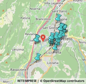 Mappa Via Della Moia, 38068 Rovereto TN, Italia (1.3415)