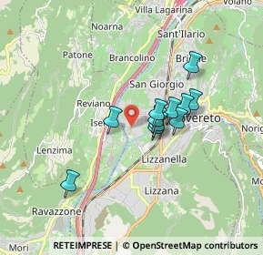 Mappa Via Della Moia, 38068 Rovereto TN, Italia (1.25455)
