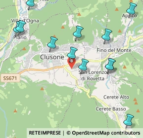 Mappa Via Foppe, 24023 Clusone BG, Italia (2.62538)