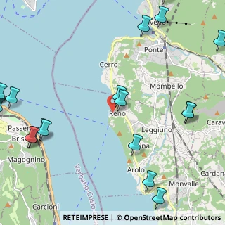 Mappa Via Lungo Lago, 21038 Leggiuno VA, Italia (3.265)