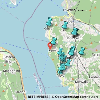 Mappa Via Lungo Lago, 21038 Leggiuno VA, Italia (1.8595)