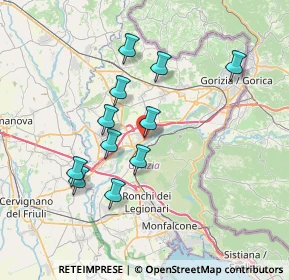 Mappa Via F. Moisesso, 34072 Gradisca d'Isonzo GO, Italia (6.43182)