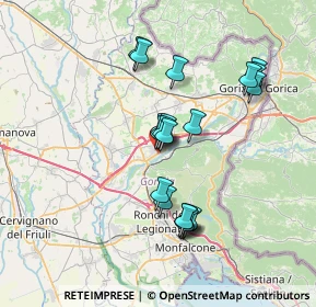 Mappa Via F. Moisesso, 34072 Gradisca d'Isonzo GO, Italia (6.1875)