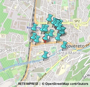 Mappa Via Camillo Cavour, 38068 Rovereto TN, Italia (0.311)