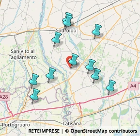 Mappa Via Latisana, 33030 Varmo UD, Italia (7.18273)